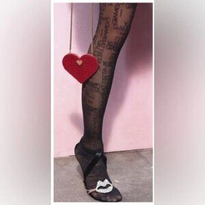 New Giambattista Valli x H&M suede and crystal lips sandal heels size 37